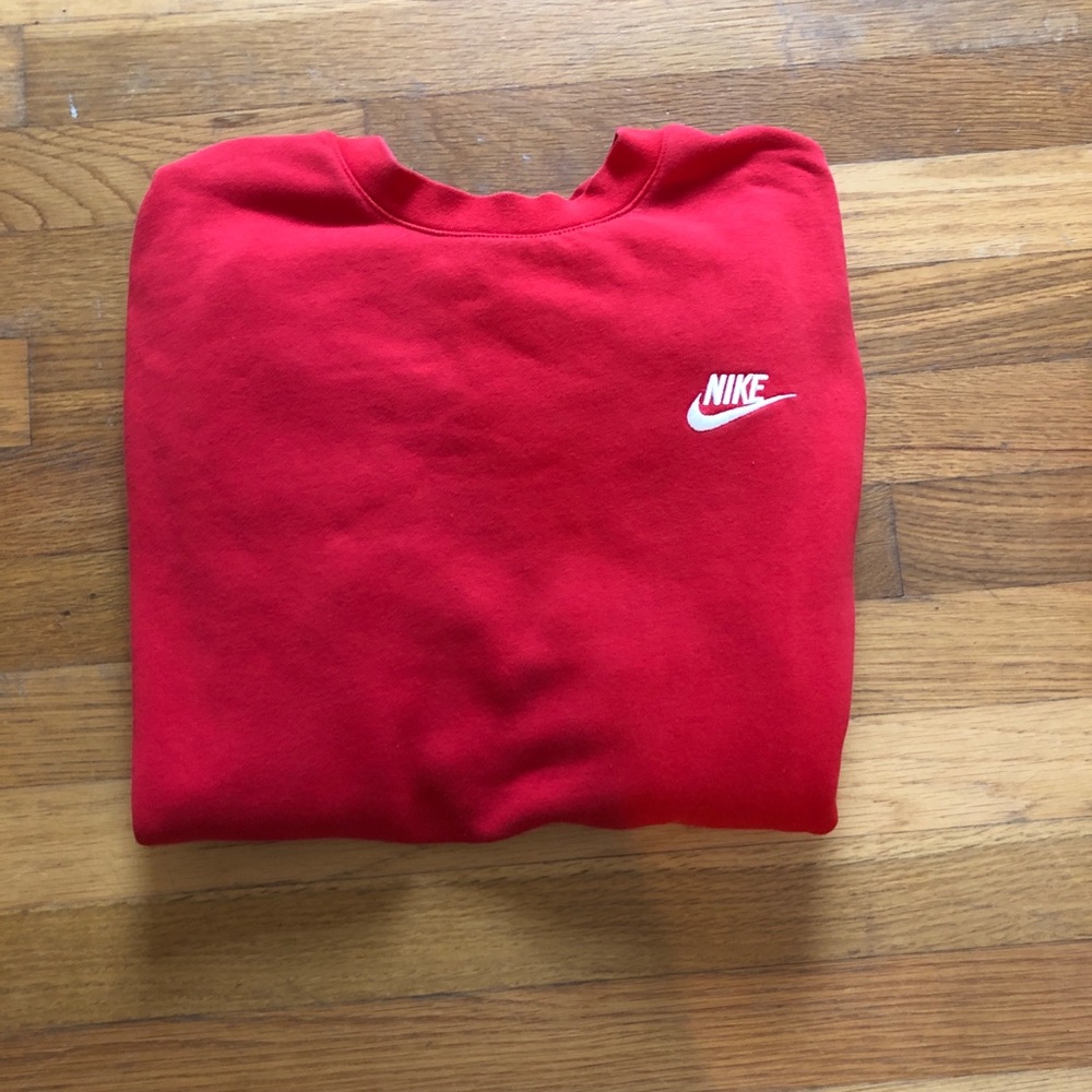 red nike crewneck